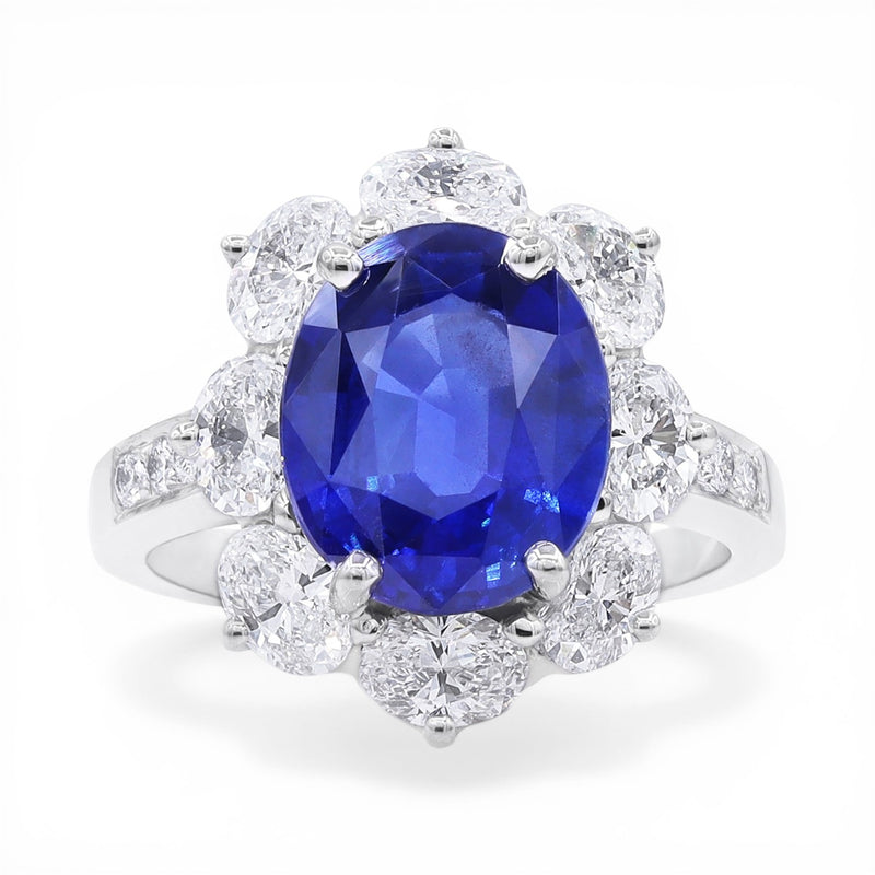 4.63ct No Heat Sapphire 'Entourage' Ring