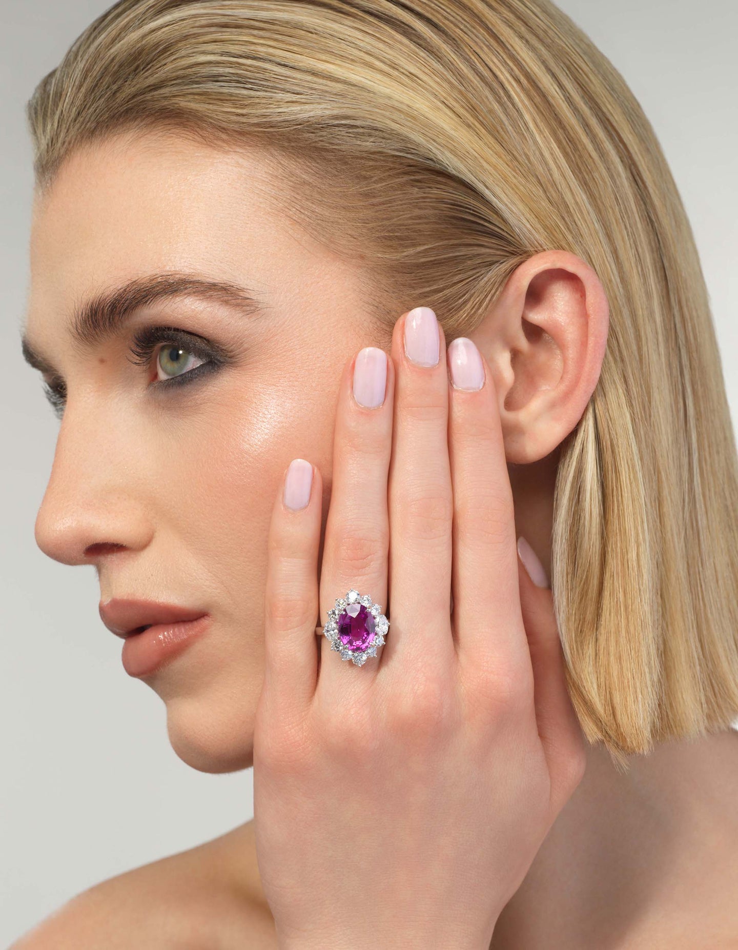 7.01ct Pink Sapphire Ring