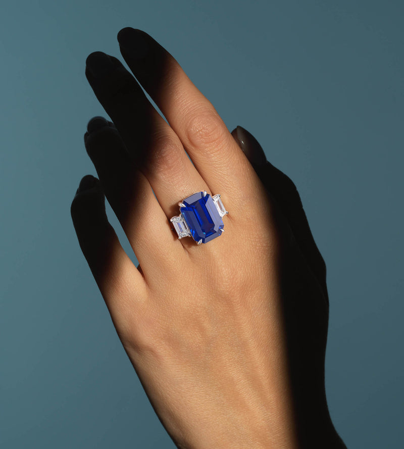 16.03ct Royal Blue Ceylon Sapphire Ring
