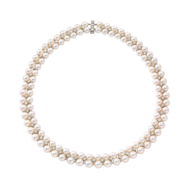 Two Row Pearl Necklace