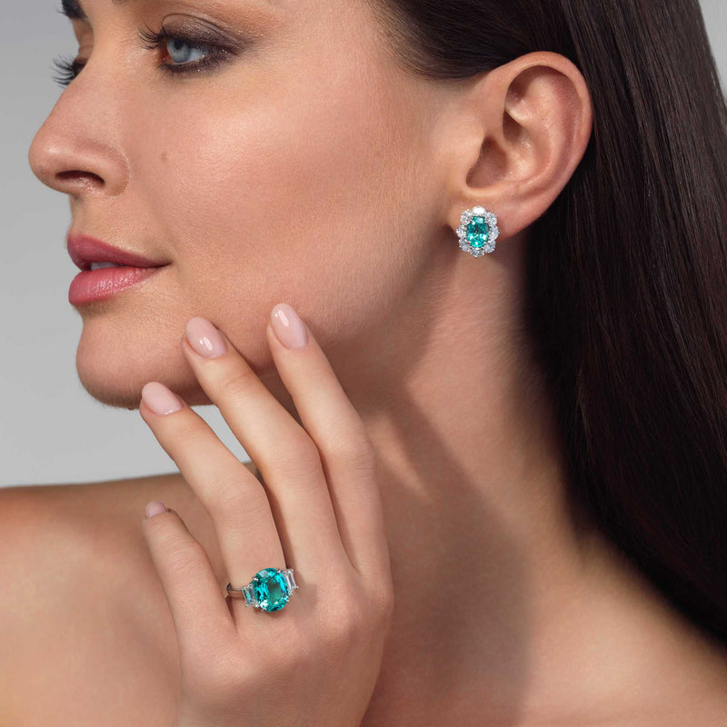 3.54tcw Paraiba 'Entourage' Earrings