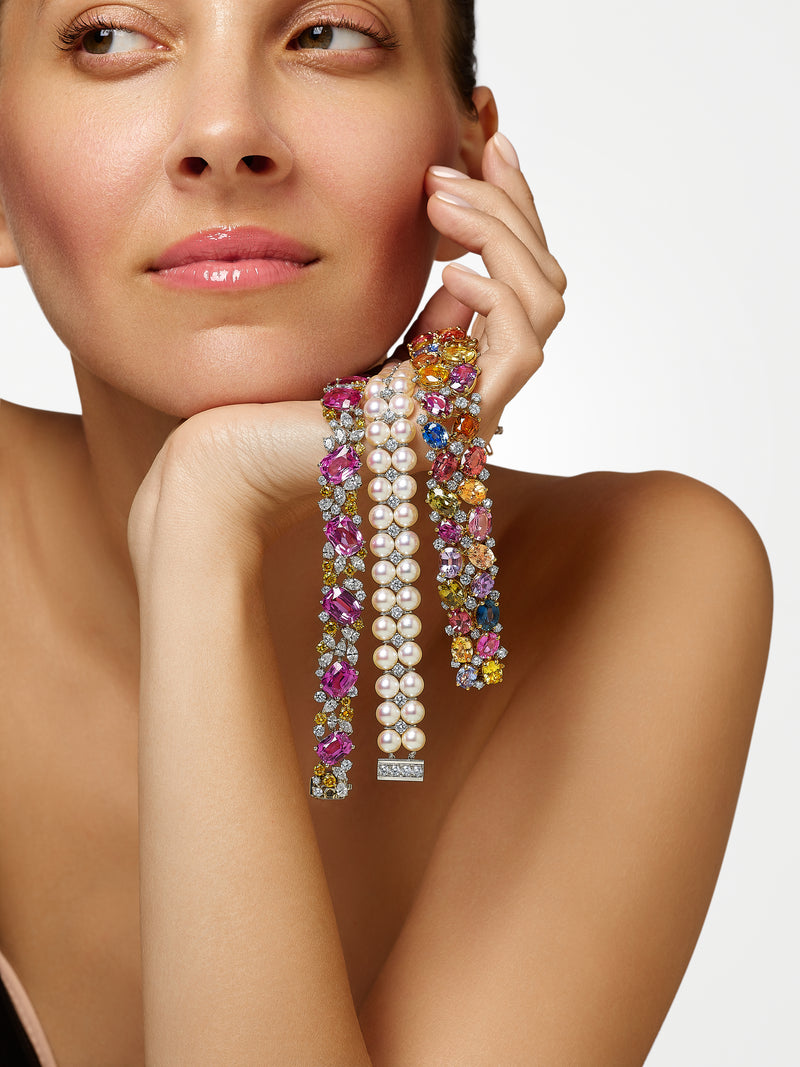37.78tcw Pink Sapphire Bracelet
