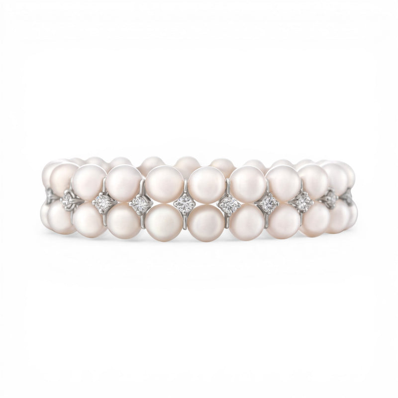 Two Row Pearl Bracelet