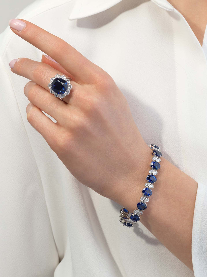 33.80tcw Royal Blue Sapphire Bracelet