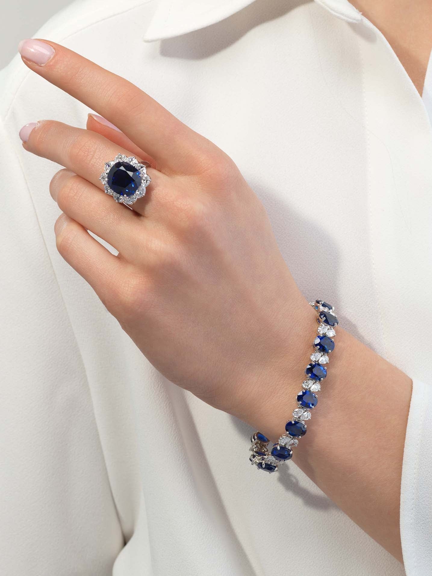 33.80tcw Royal Blue Sapphire Bracelet