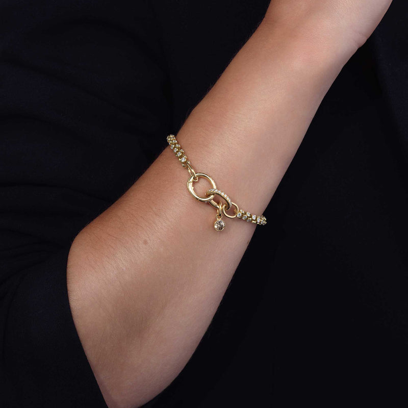 Double Sided Diamond Link Bracelet