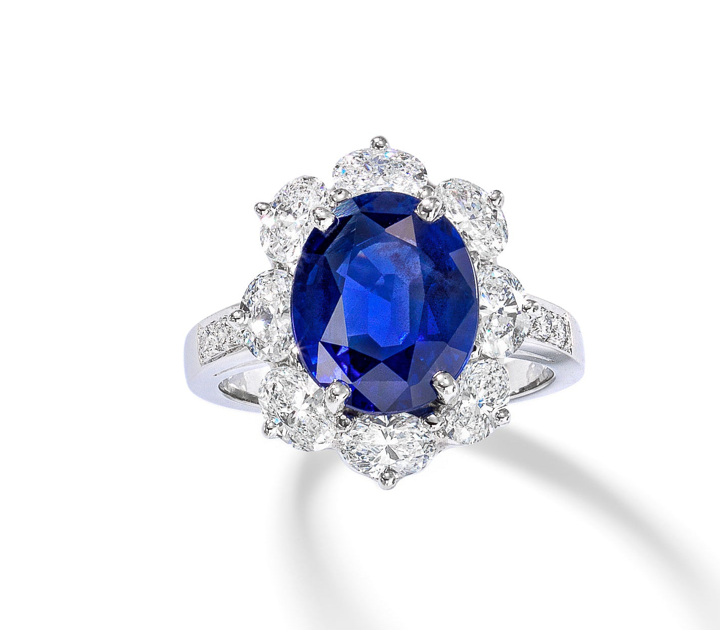 4.63ct No Heat Sapphire 'Entourage' Ring
