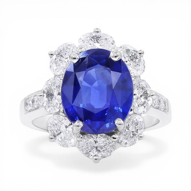 4.63ct No Heat Sapphire 'Entourage' Ring