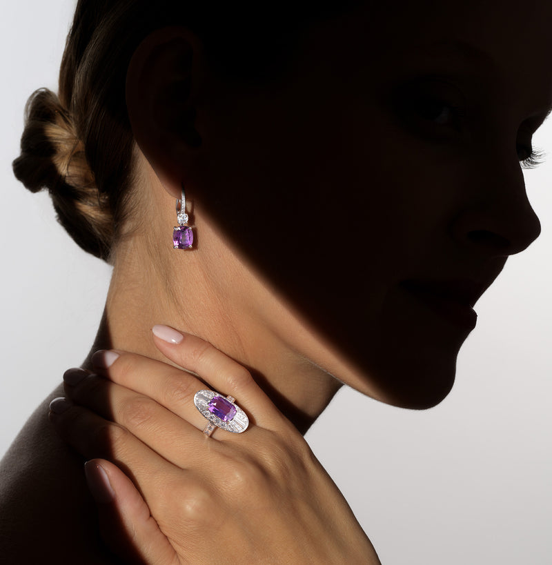 3.78ct No Heat Purple Sapphire Ring