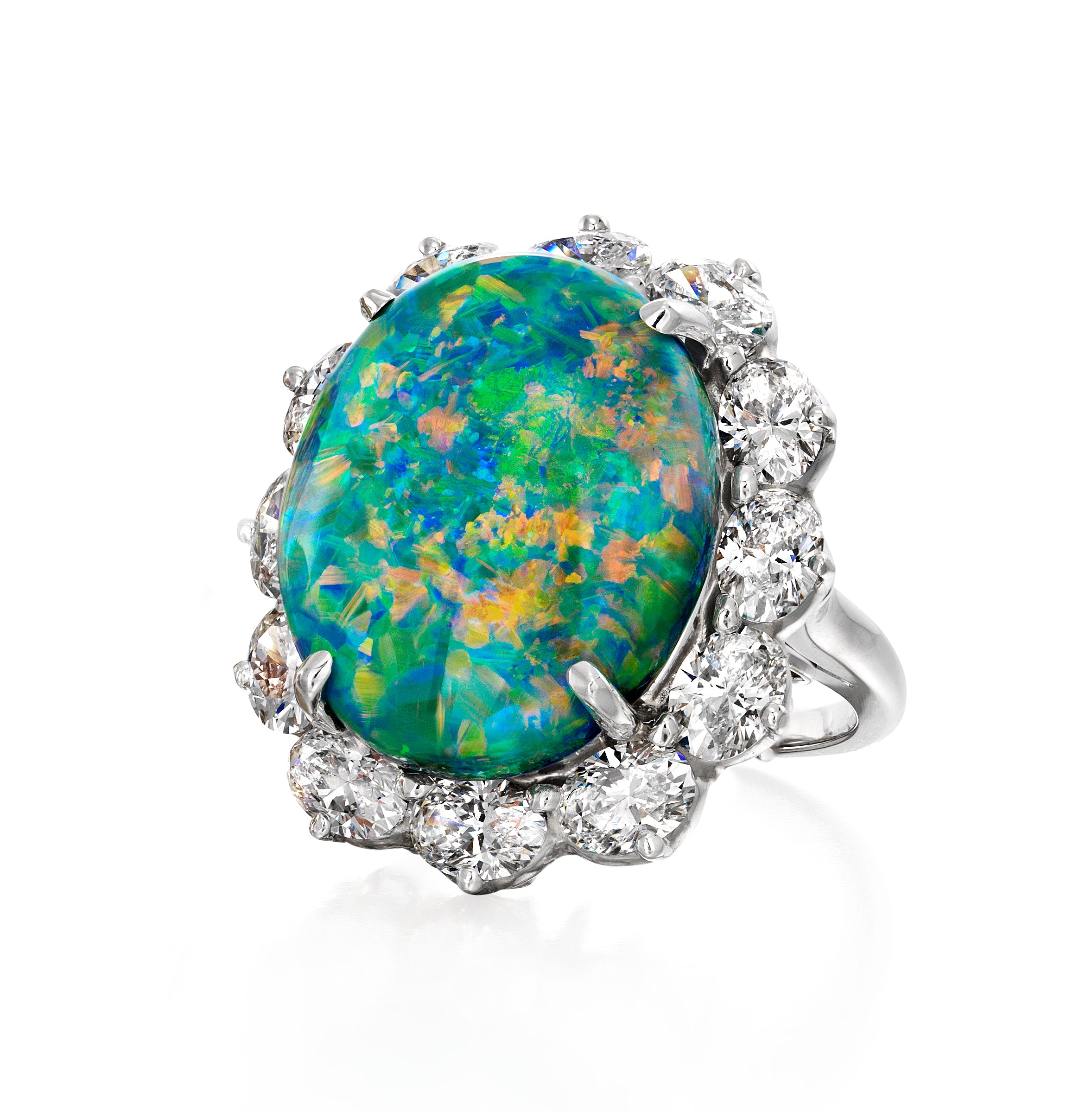 14.35ct Black Opal 'Entourage' Ring