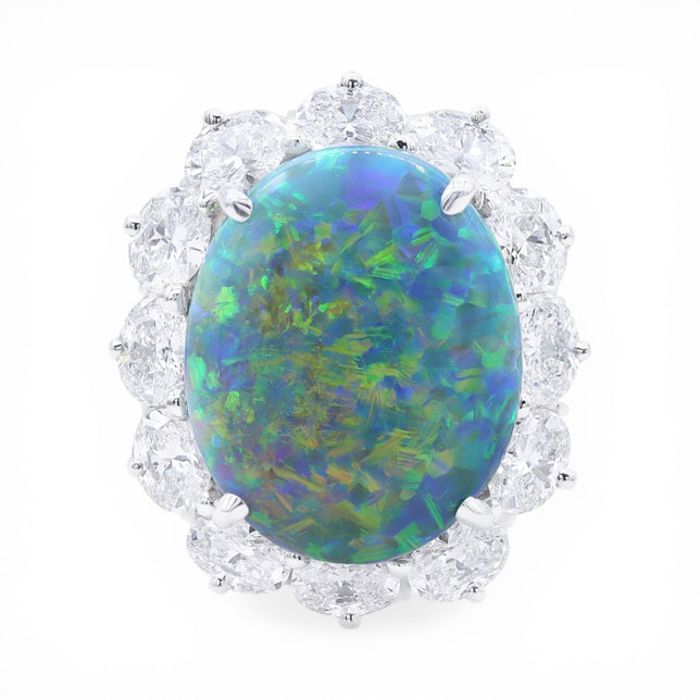 14.35ct Black Opal 'Entourage' Ring