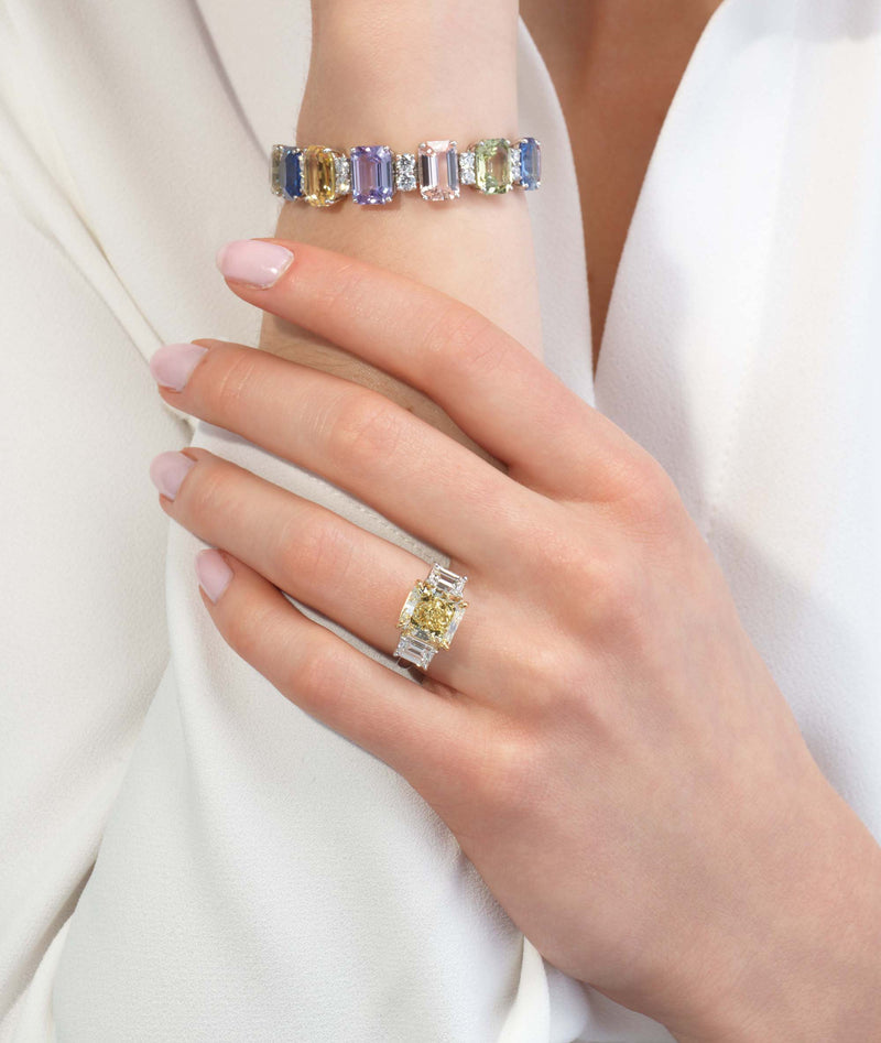 6.55ct Fancy Yellow Diamond Ring