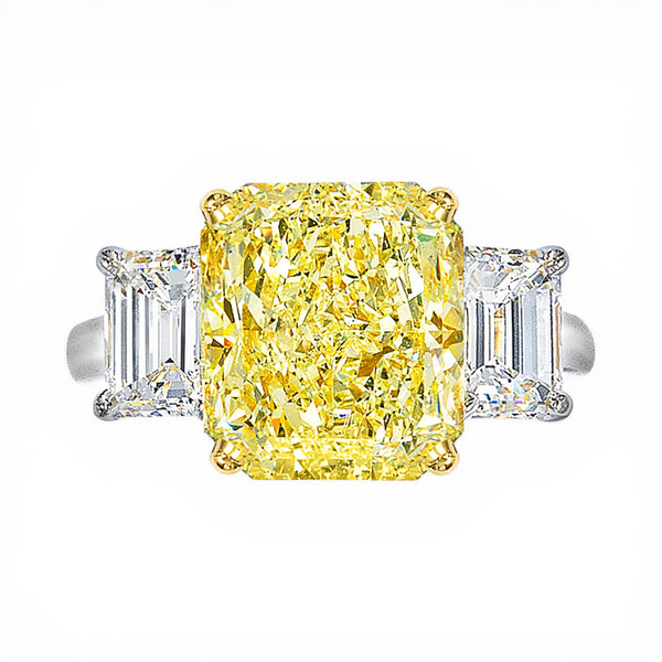 6.55ct Fancy Yellow Diamond Ring