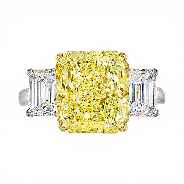 6.55ct Fancy Yellow Diamond Ring