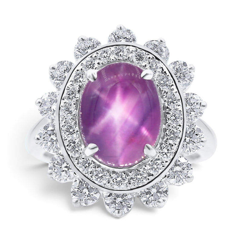 6.68ct Star Ruby Ring