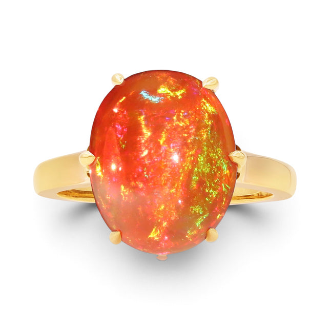 6.72ct Fire Opal Ring