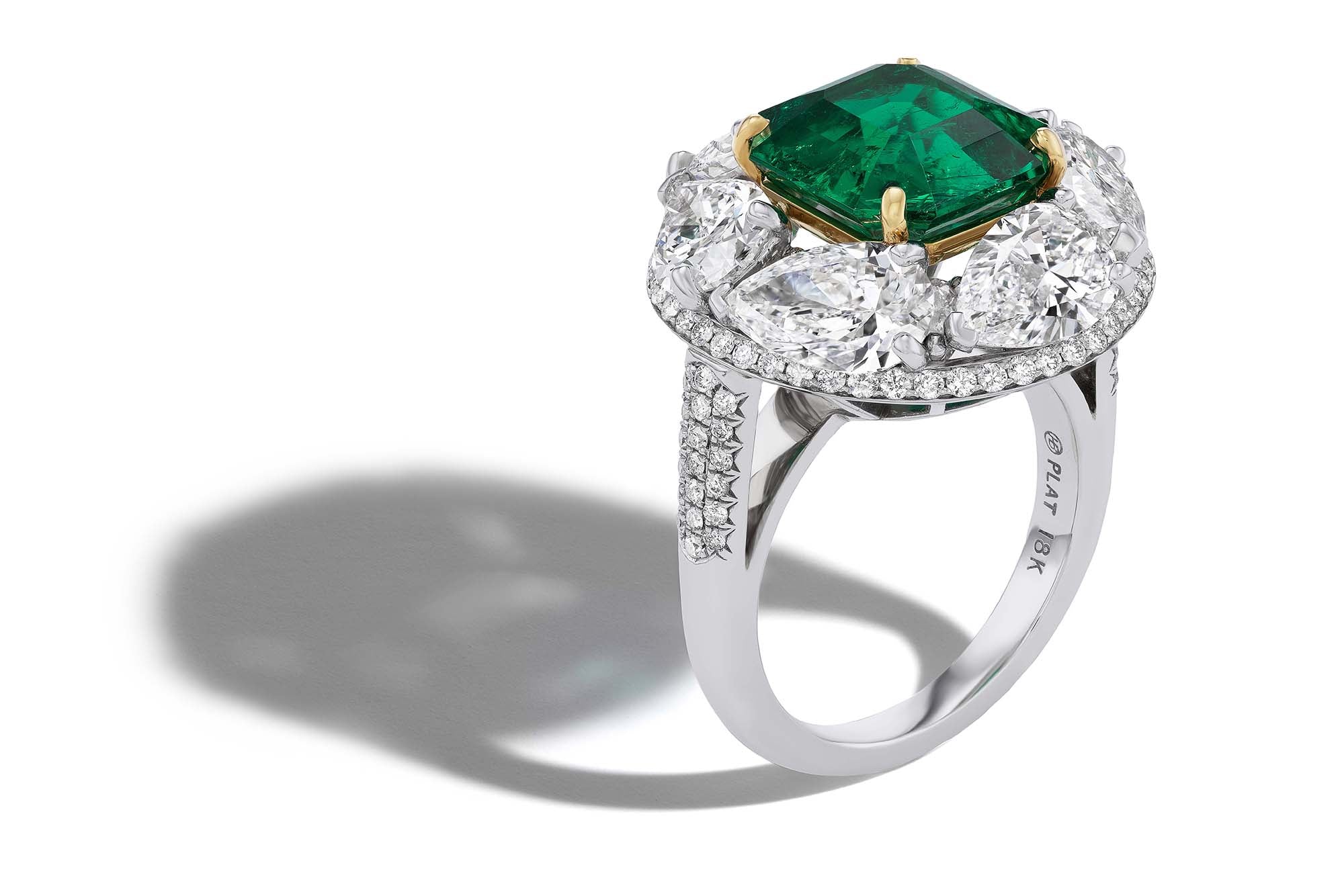 4.61ct No Oil Colombian Emerald Ring