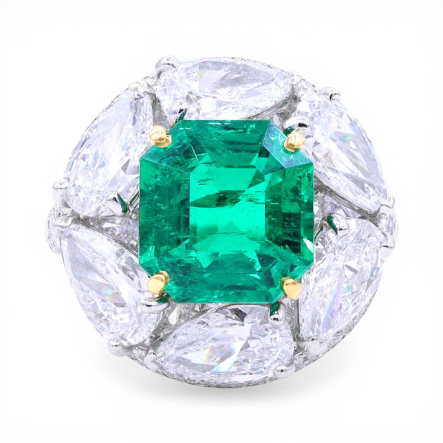 4.61ct No Oil Colombian Emerald Ring