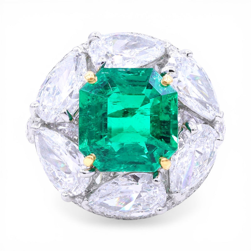 4.61ct No Oil Colombian Emerald Ring