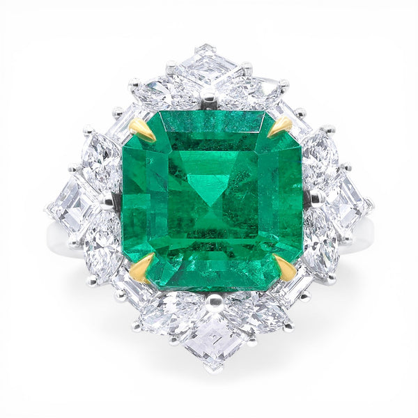 7.09ct Colombian Emerald Ring
