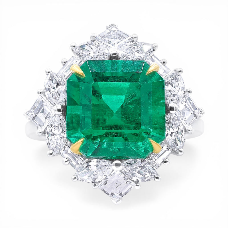 7.09ct Colombian Emerald Ring