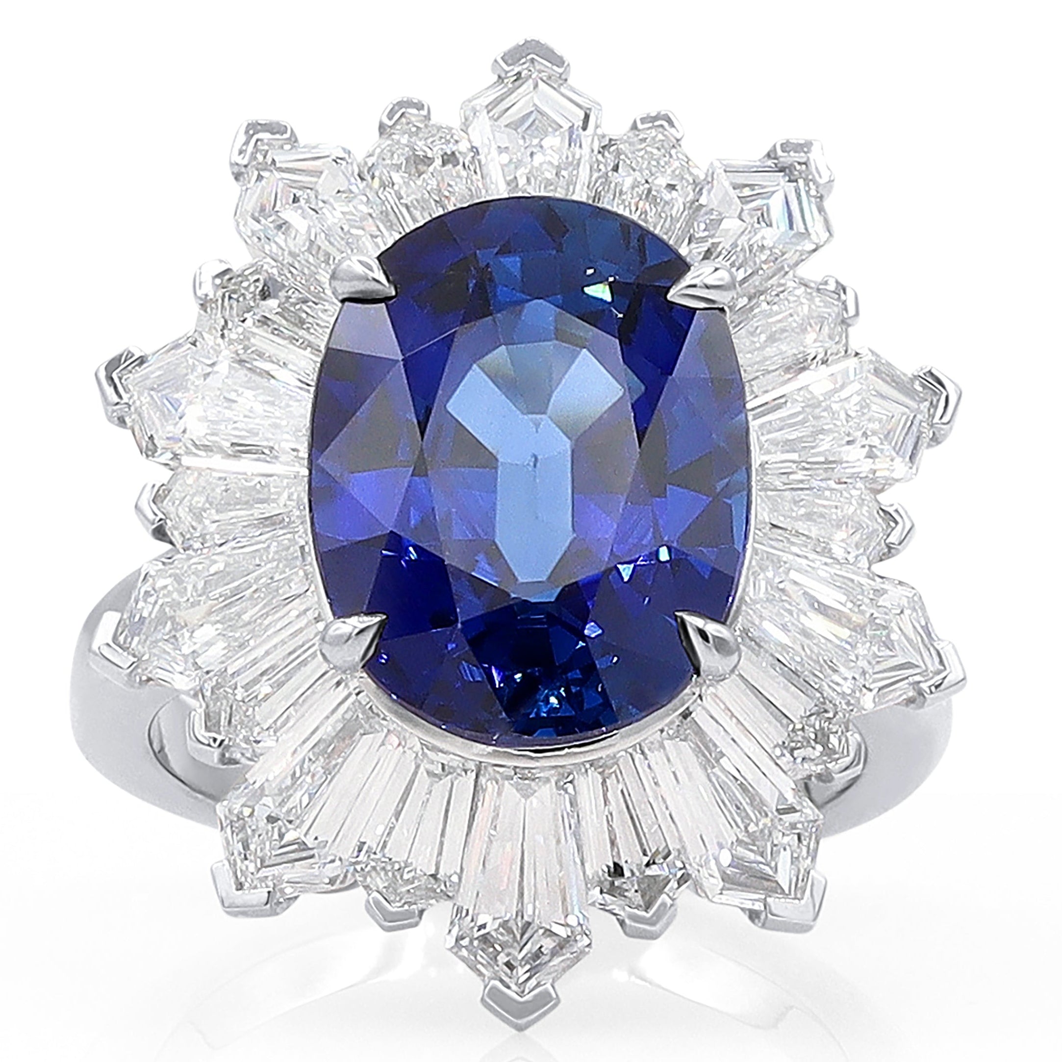 8.01ct Royal Blue Ceylon Sapphire Ring