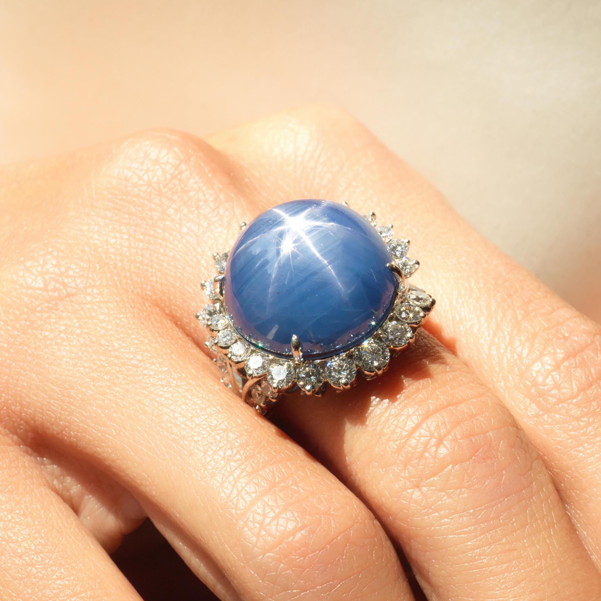 45.61ct Star Sapphire Ring