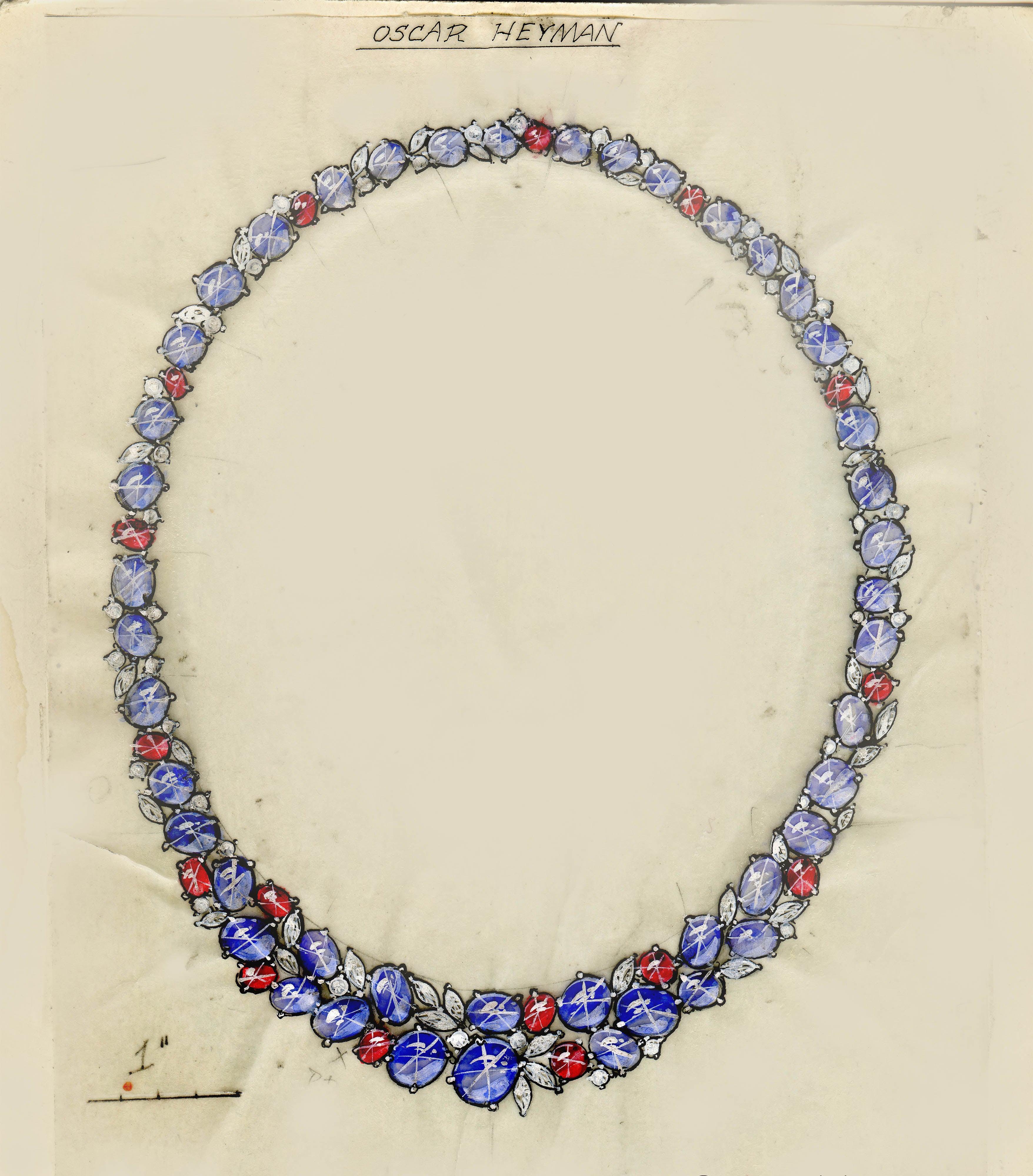 182.46tcw Star Sapphire & Star Ruby Necklace