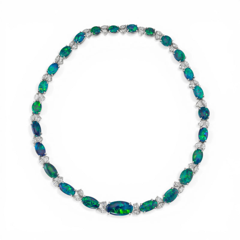 65.53tcw Black Opal Necklace