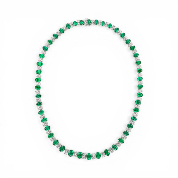 35.32tcw Emerald Necklace