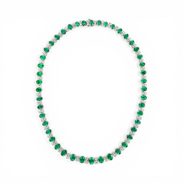 35.32tcw Emerald Necklace