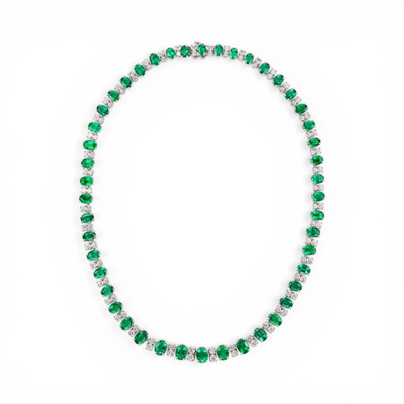 35.32tcw Emerald Necklace