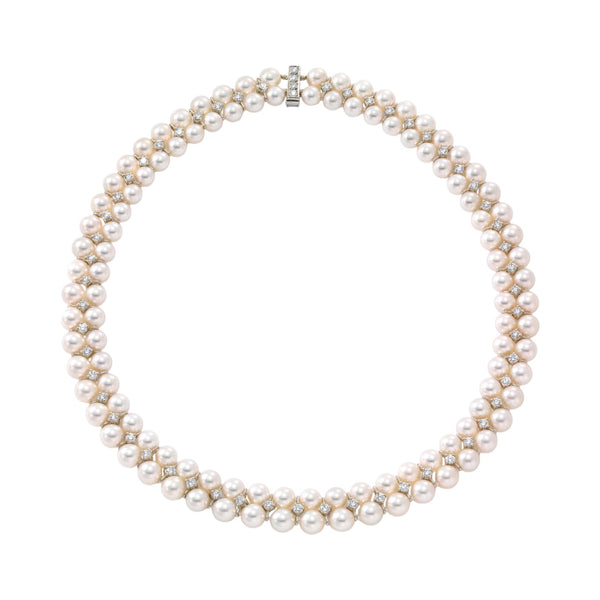 Two Row Pearl Necklace