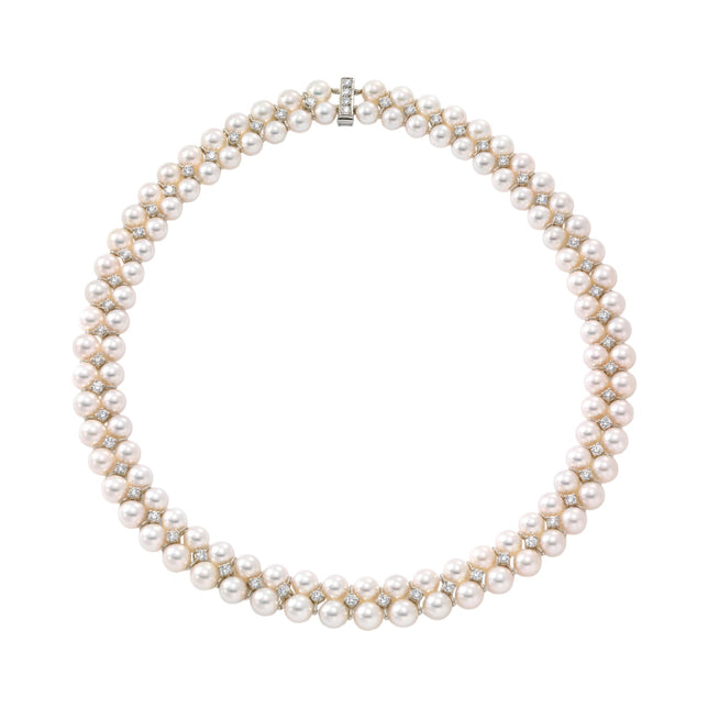 Two Row Pearl Necklace