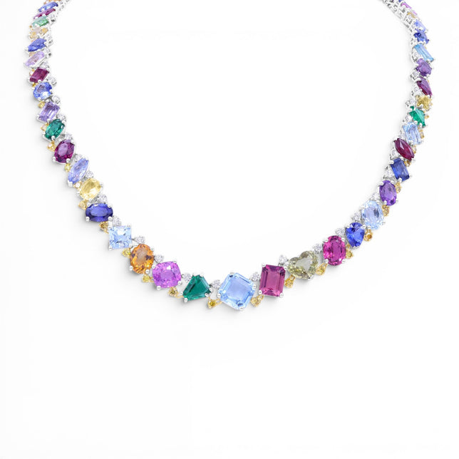 67.43tcw Multi-Colored Gemstone Necklace