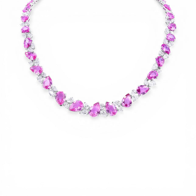 59.31tcw Pink Sapphire Necklace