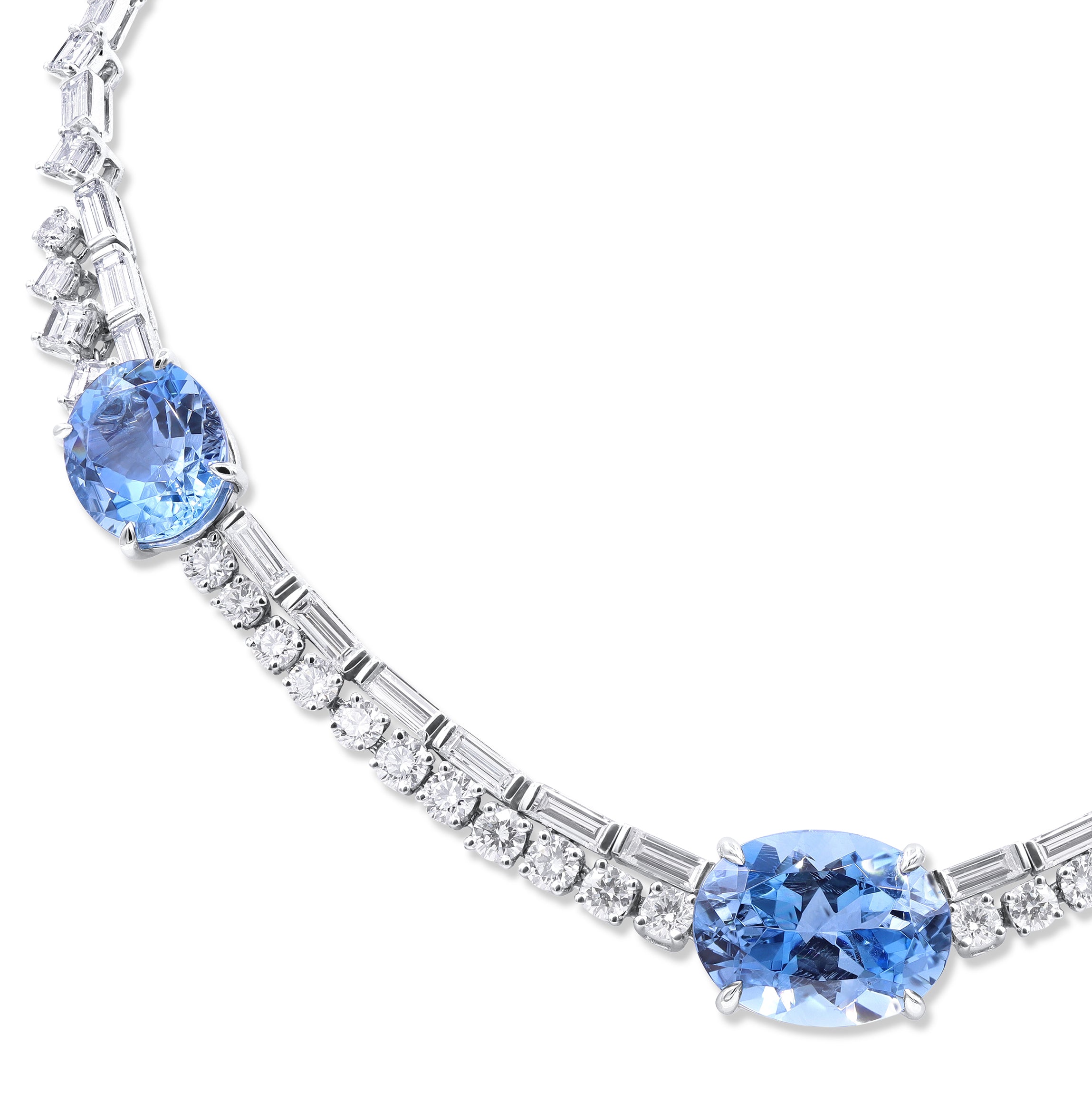 19.96tcw Aquamarine & Diamond Necklace
