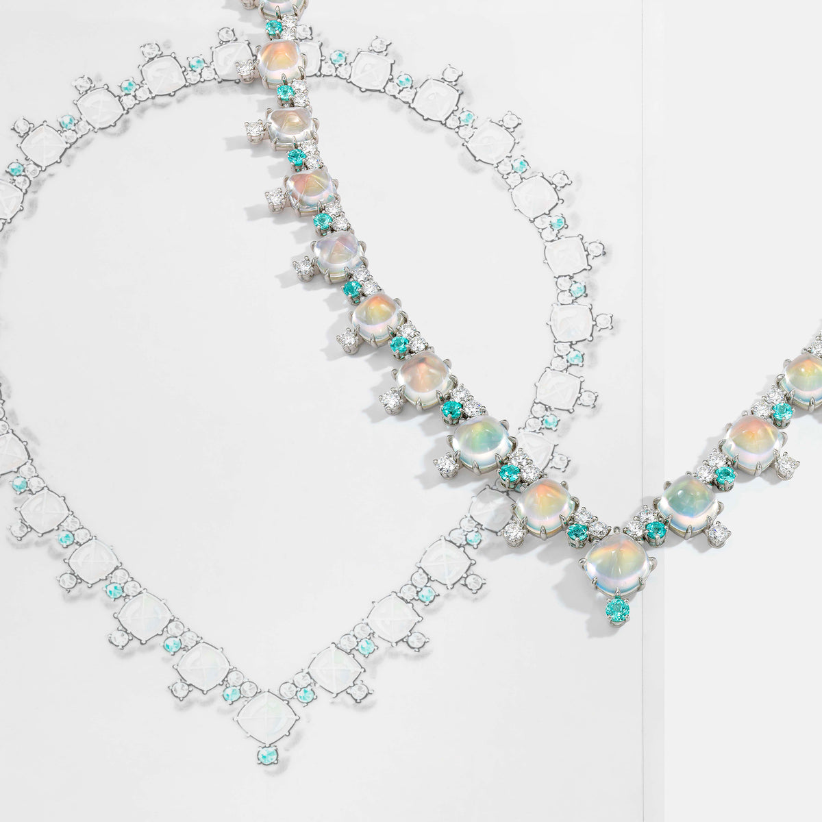 101.93ct Sugarloaf Moonstone Necklace