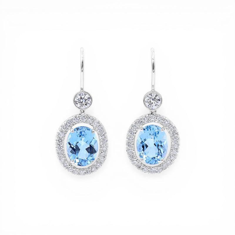 5.74tcw Aquamarine Earrings