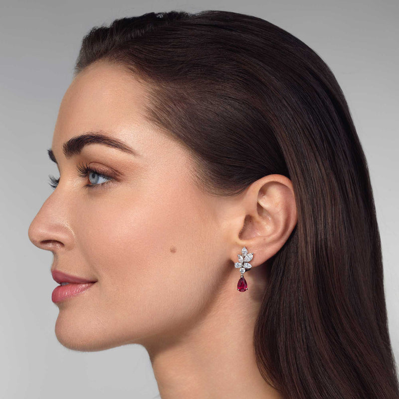 4.60tcw Burma Ruby Earrings