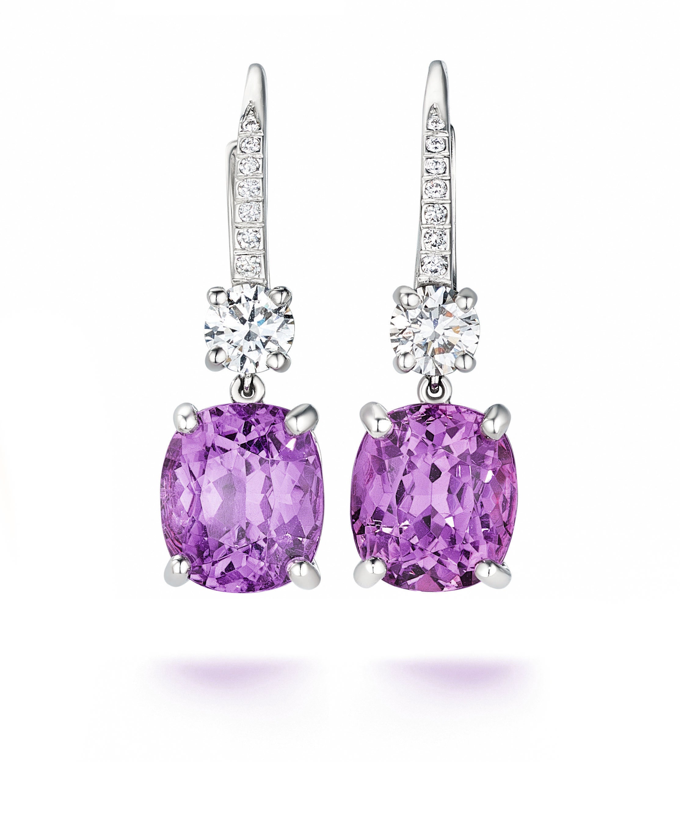 5.09tcw Purple Paraiba Earrings