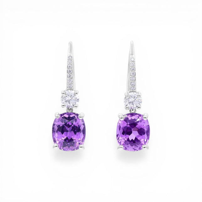 5.09tcw Purple Paraiba Earrings