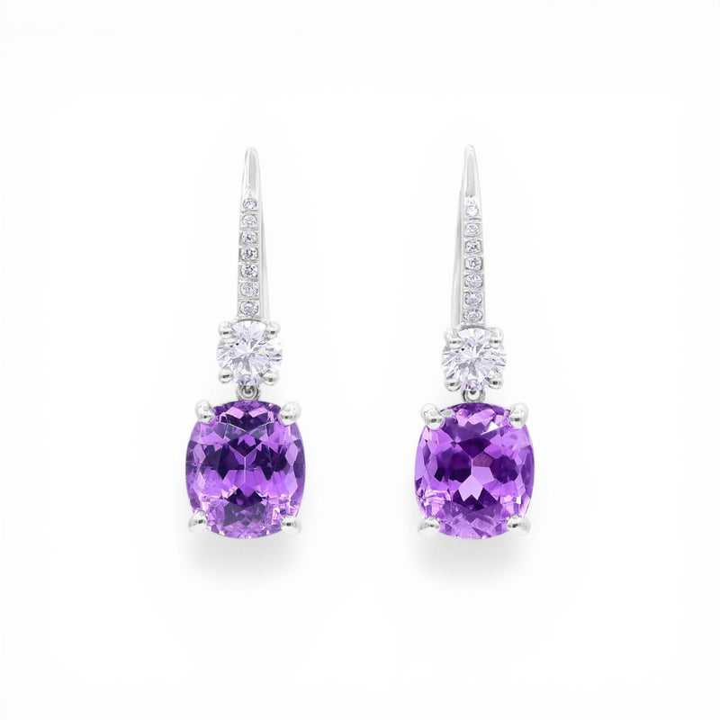 5.09tcw Purple Paraiba Earrings