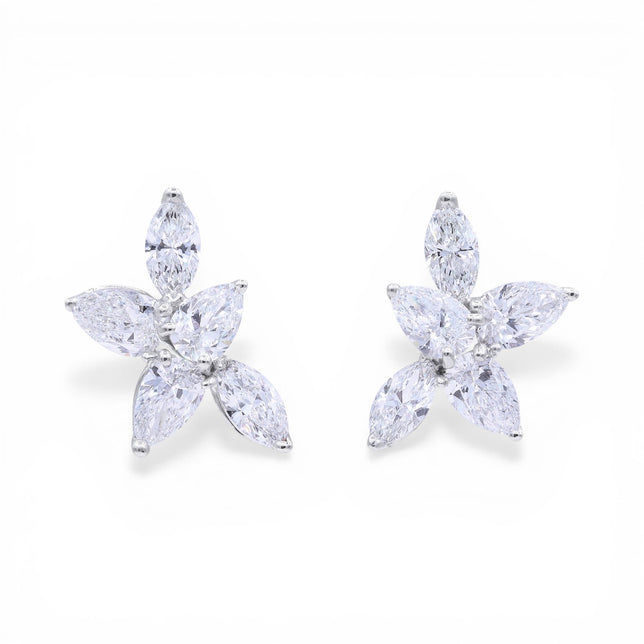 4.57tcw Diamond Scatter Earrings