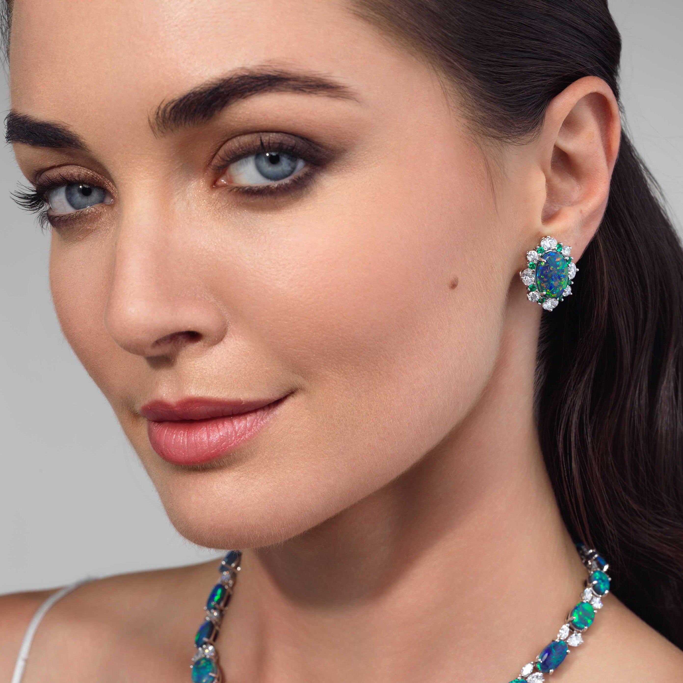 8.62tcw Black Opal Earrings