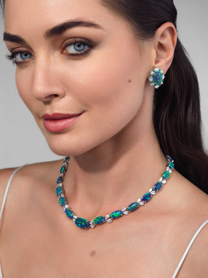 65.53tcw Black Opal Necklace