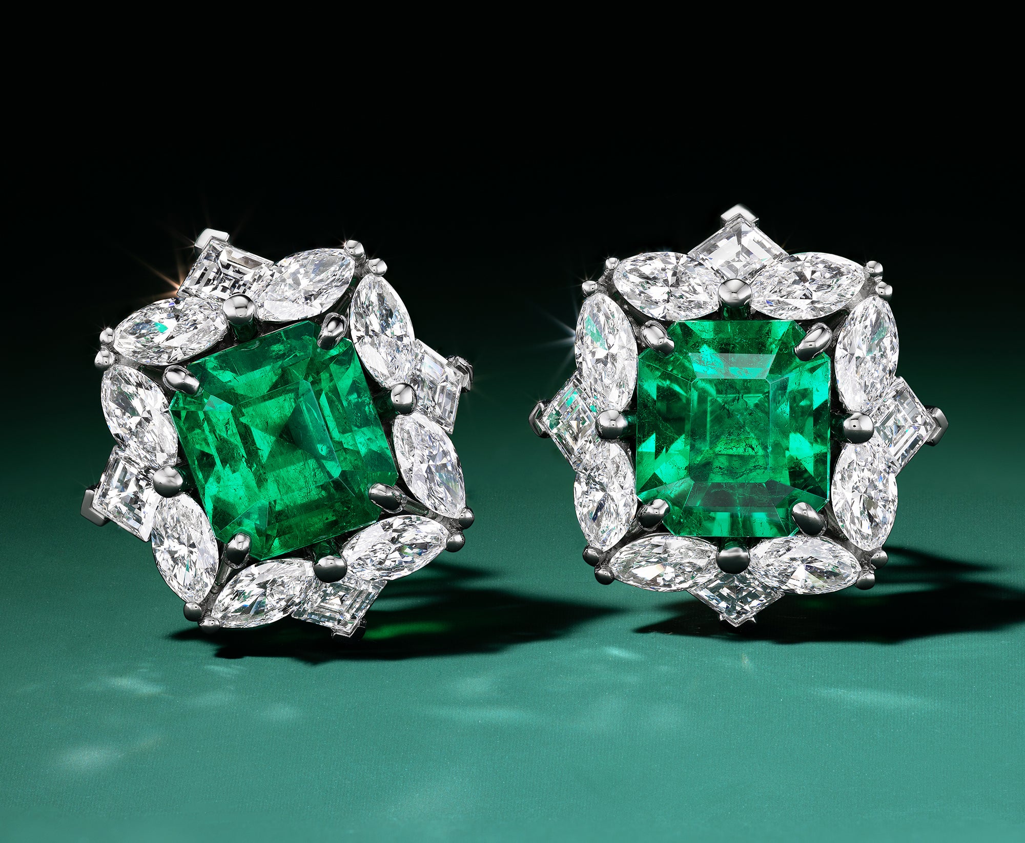 6.20tcw Colombian Emerald Earrings