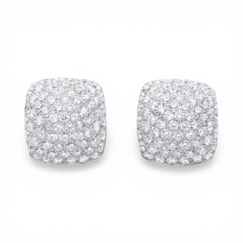 Pave Diamond Pyramid Earrings