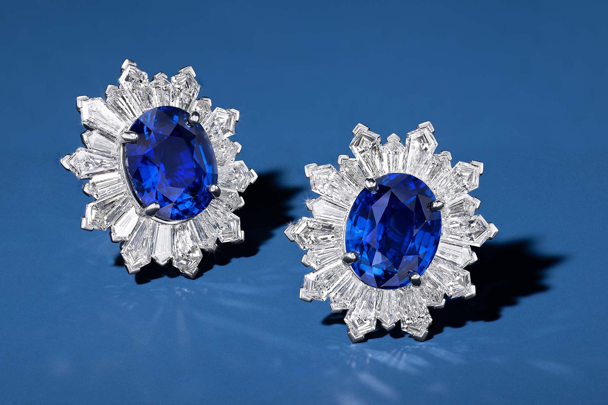 14.05tcw Sapphire Earrings