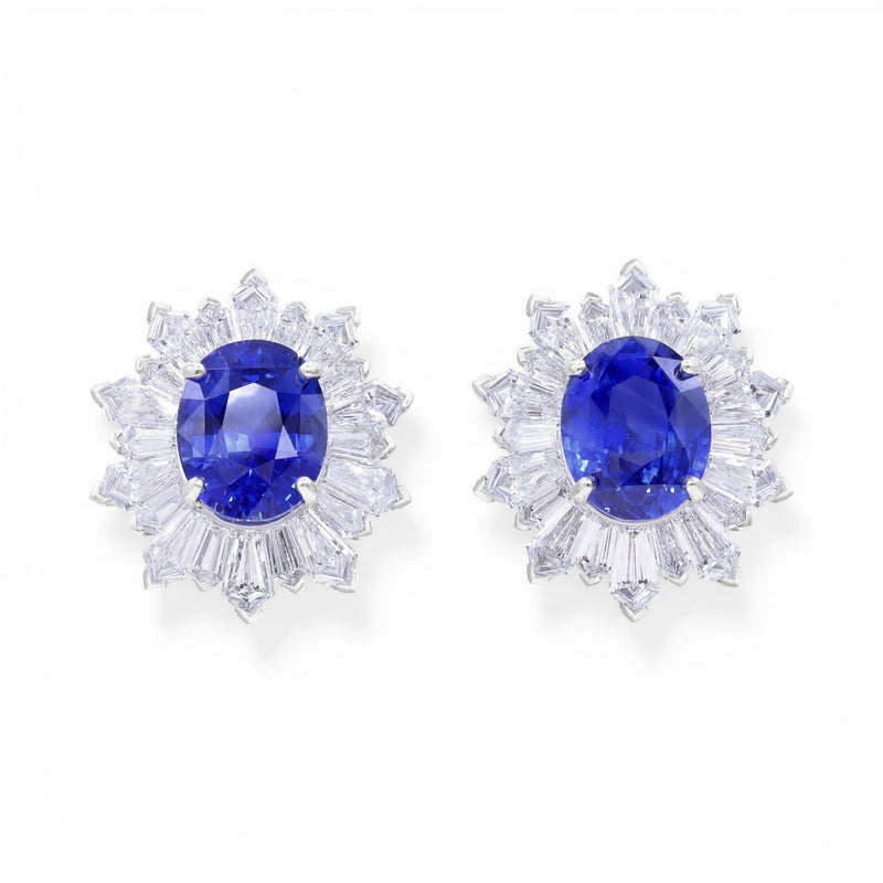 14.05tcw Sapphire Earrings